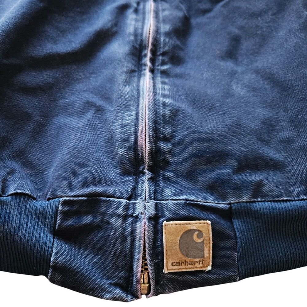 Carhartt Jacket Santa Fe J14MDT Midnight Blue Size XL Distressed Vintage Fade - Picture 7 of 16
